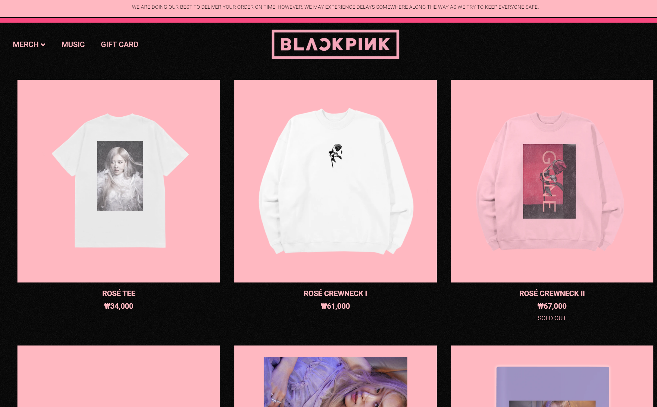 how to order from blackpink shop