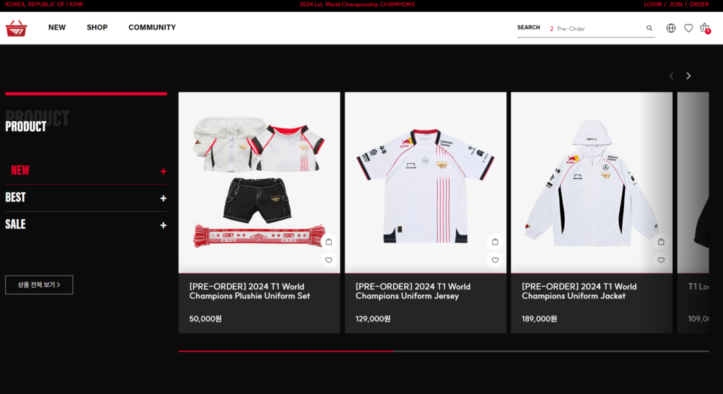 T1 SHOP - Buy from korea online